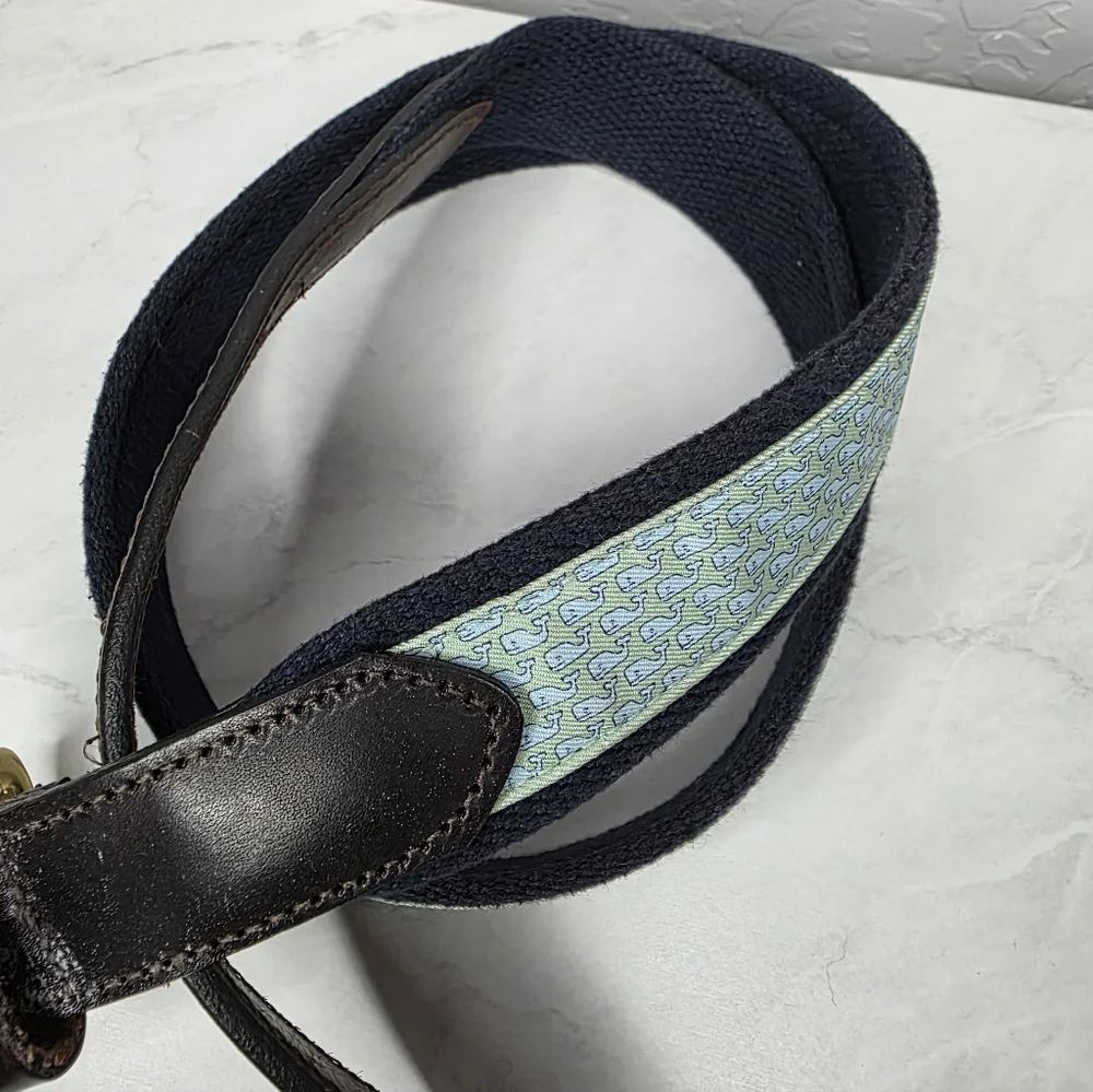 Vineyard Vines Canvas & Leather Belt
